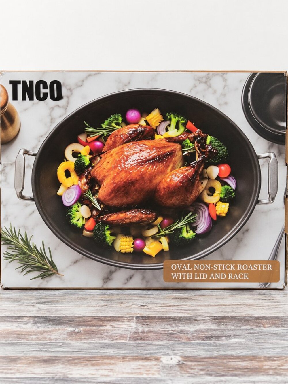 TNCO Oval Non-Stick Roaster with Lid & Rack